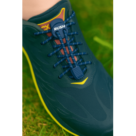 RUSH Lacets running FastLace striped Royal Blue - Neon Yellow