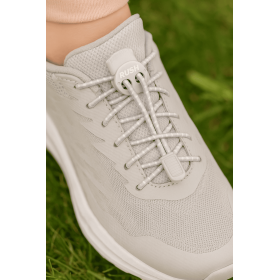 RUSH Lacets running FastLace striped Cool Gray - White