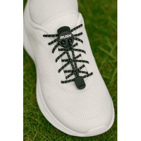 RUSH Lacets running FastLace striped Black - White