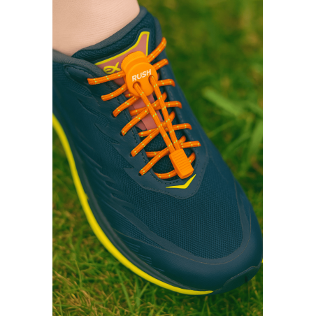 RUSH Lacets running FastLace reflective Neon Orange | Les4Nages
