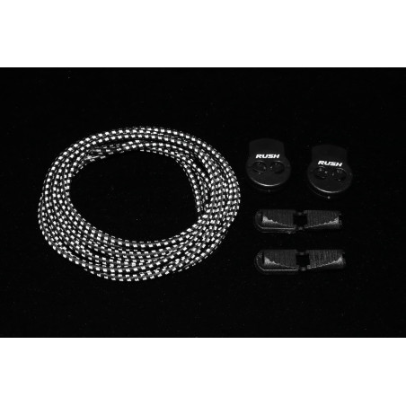 RUSH Lacets running FastLace reflective Black | Les4Nages RUSH Lacets running FastLace reflective Black | Les4Nages