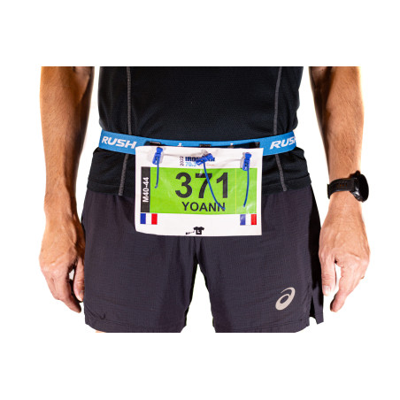 Ceinture porte dossard RUSH Basic Race belt Blue avec 3 points | Les4Nages Ceinture porte dossard RUSH Basic Race belt Blue avec 3 points | Les4Nages