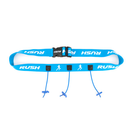 Ceinture porte dossard RUSH Basic Race belt Blue avec 3 points | Les4Nages Ceinture porte dossard RUSH Basic Race belt Blue avec 3 points | Les4Nages