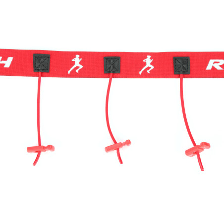 Ceinture porte dossard RUSH Basic Race belt Red avec 3 points | Les4Nages Ceinture porte dossard RUSH Basic Race belt Red avec 3 points | Les4Nages