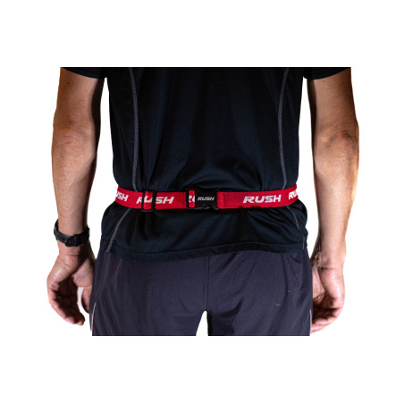 Ceinture porte dossard RUSH Basic Race belt Red avec 3 points | Les4Nages Ceinture porte dossard RUSH Basic Race belt Red avec 3 points | Les4Nages