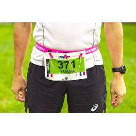 Ceinture porte dossard RUSH Basic Race belt Pink avec 3 points