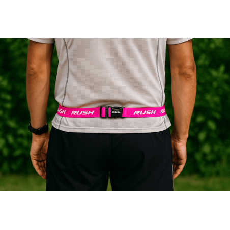 Ceinture porte dossard RUSH Basic Race belt Pink avec 3 points | Les4Nages Ceinture porte dossard RUSH Basic Race belt Pink avec 3 points | Les4Nages