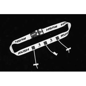 Ceinture porte dossard RUSH Basic Race belt Blanc avec 3 points