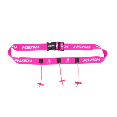 Ceinture porte dossard RUSH Basic Race belt Pink avec 3 points | Les4Nages Ceinture porte dossard RUSH Basic Race belt Pink avec 3 points | Les4Nages
