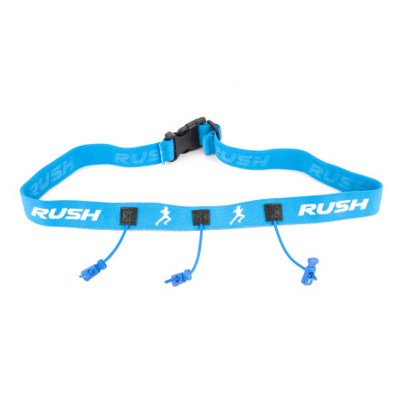 Ceinture porte dossard RUSH Basic Race belt Blue avec 3 points | Les4Nages Ceinture porte dossard RUSH Basic Race belt Blue avec 3 points | Les4Nages