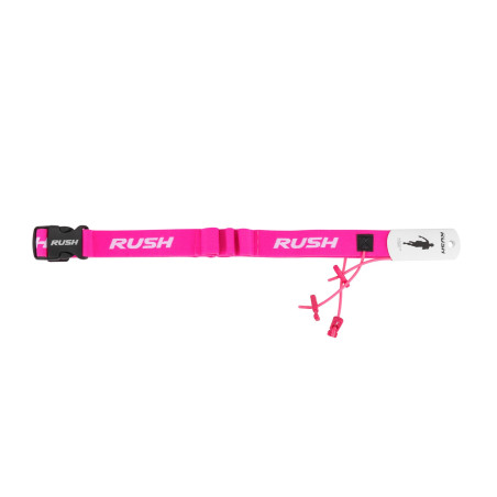Ceinture porte dossard RUSH Energy Race belt Pink avec 3 points de fixation et 6 porte gels | Les4Nages