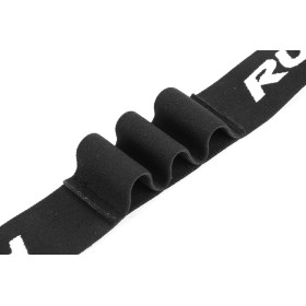 Ceinture porte dossard RUSH Energy Race belt Black avec 3 points de fixation et 6 porte gels