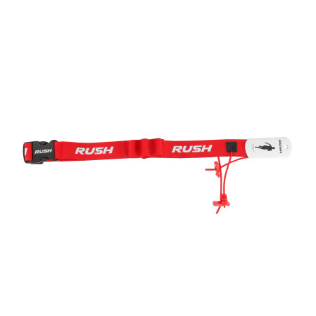 Ceinture porte dossard RUSH Energy Race belt Red avec 3 points de fixation et 6 porte gels | Les4Nages