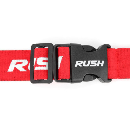Ceinture porte dossard RUSH Energy Race belt Red avec 3 points de fixation et 6 porte gels | Les4Nages