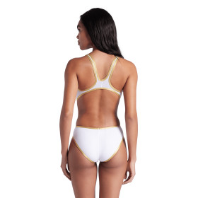 ARENA One Biglogo - White Gold R - Maillot Natation Femme 1 piece