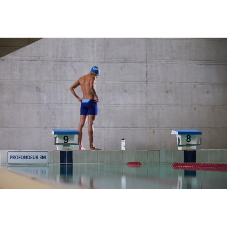 ZEROD ROYAL BLUE/SKY BLUE - Aquashort boxer Natation Homme | Les4Nages