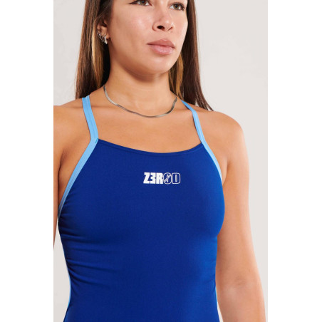 ZEROD ROYAL BLUE/SKY BLUE - Maillot de bain Natation Femme 1 pièce | Les4Nages