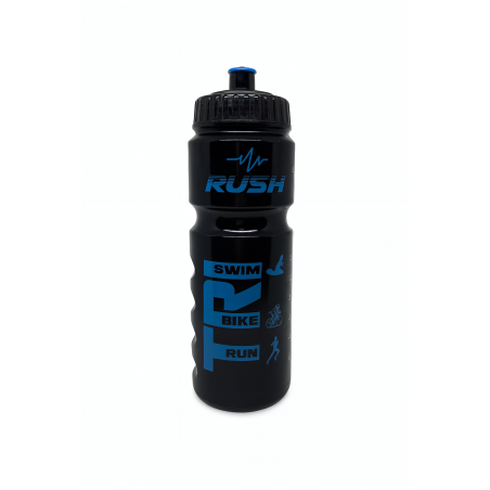 Bidon TRIATHLON RUSH - Black Shiny BLUE - 750ml | Les4Nages