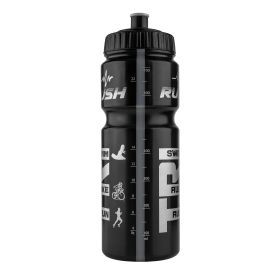 Bidon TRIATHLON RUSH - Black Shiny SILVER - 750ml