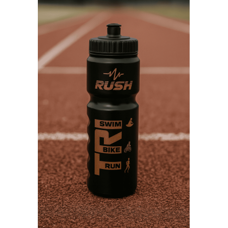 Bidon TRIATHLON RUSH - Black Shiny GOLD - 750ml | Les4Nages