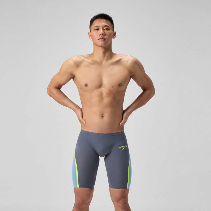 SPEEDO FastSkin LZR PURE INTENT 2.0 JAMMER - GREY BLUE - Jammer Natation Competition Homme | Les4Nages