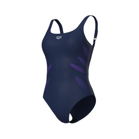 Arena Bodylift MILENA Wing Back NAVY - Maillot Natation Arena Aquagym et aquafitness