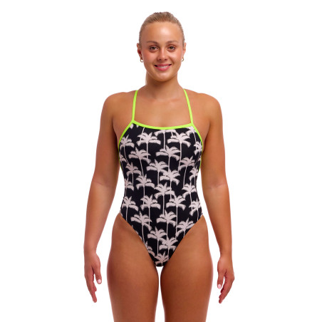 Funkita Palm Night - Strapped In - Maillot femme 1 pièce | Les4Nages