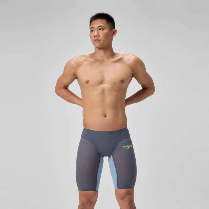 SPEEDO FastSkin LZR PURE VALOR 2.0 JAMMER - GREY BLUE - Jammer Natation Competition Homme | Les4Nages