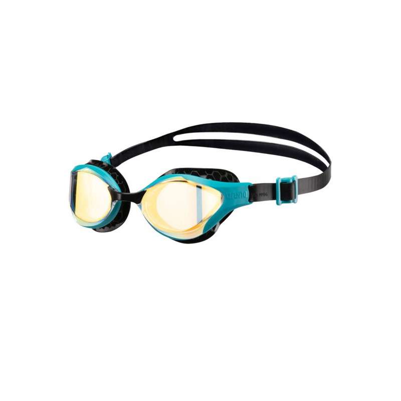 ARENA Air Bold Swipe Mirror Yellow Copper Green Lake - Lunettes Natation | Les4Nages