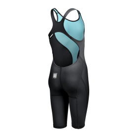 ARENA Powerskin IMPULSO (6-14ans) Dos Ouvert Junior Fille Black Teal - Combinaison Fille compétition