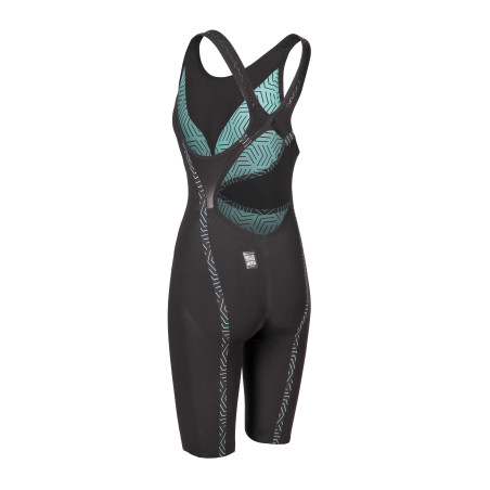 ARENA VELOCE Dos Ouvert (Open Back ) Powerskin Black Teal - Combinaison Natation Femme | Les4Nages