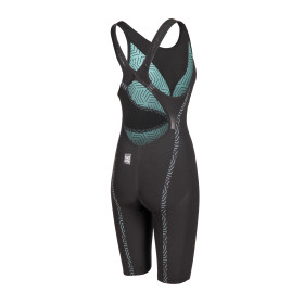 ARENA VELOCE Dos Ouvert (Open Back ) Powerskin Black Teal - Combinaison Natation Femme