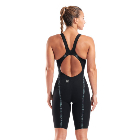 ARENA VELOCE Dos Ouvert (Open Back ) Powerskin Black Teal - Combinaison Natation Femme | Les4Nages