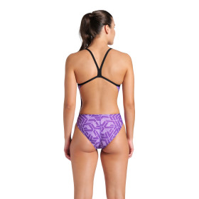 Arena ESCAPE Challenge Black Team Black Purple - Maillot de bain femme