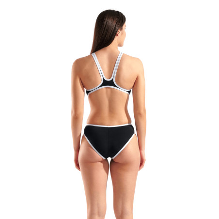 ARENA One Biglogo - Black White - Maillot Natation Femme 1 piece | Les4Nages