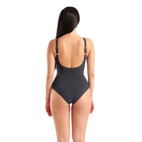Arena BODYLIFT CARLA U BACK - NIGHT GREY-FAIRY ROSE MULTI - Maillot Aquagym & Piscine Femme 1 pièce