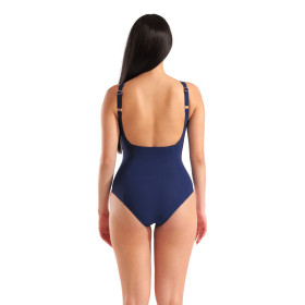 Arena BODYLIFT ISA SQUARED BACK - NAVY-ICE- Maillot Aquagym & Piscine Femme 1 pièce