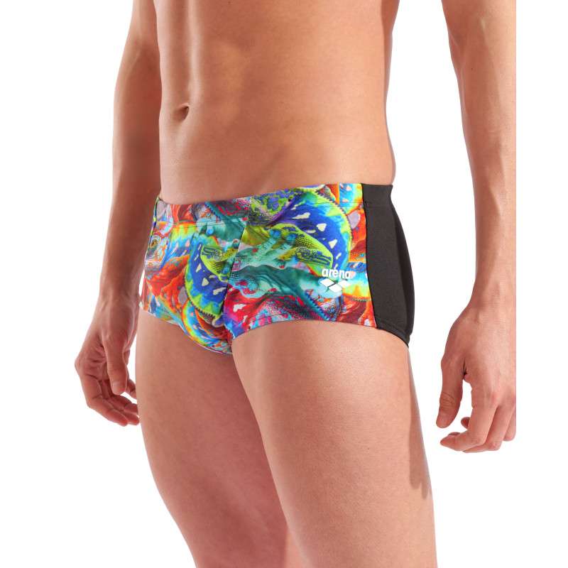 Arena IGUANAS SWIM LOW WAIST SHORT BLACK-MULTI - Boxer Natation Homme | Les4Nages