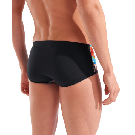 Arena IGUANAS SWIM LOW WAIST SHORT BLACK-MULTI - Boxer Natation Homme | Les4Nages Arena IGUANAS SWIM LOW WAIST SHORT BLACK-MULTI - Boxer Natation Homme | Les4Nages