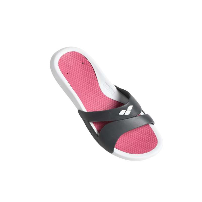 Arena NINA WHITE-DARK_GREY-MAGENTA - Claquettes / Sandales Piscine | Les4Nages