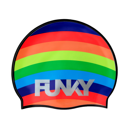 Funky Rainbowie - Swimming Cap - Bonnet | Les4Nages Funky Rainbowie - Swimming Cap - Bonnet | Les4Nages