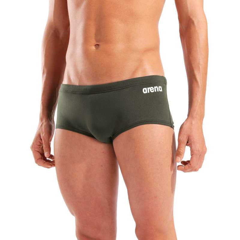 Arena Men's Team SOLID Low Waist Short Dark Sage White - Boxer Natation Homme | Les4Nages
