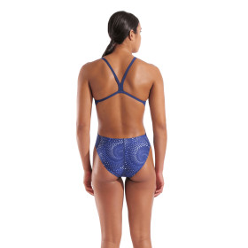 ARENA FIREFLOW Swimsuit Challenge Back Navy Team Navy - Maillot Natation Femme 1 piece
