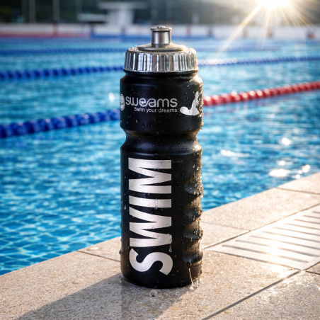 Bidon NATATION SWEAMS SWIM - Black Matt SILVER - 750ml | Les4Nages Bidon NATATION SWEAMS SWIM - Black Matt SILVER - 750ml | Les4Nages
