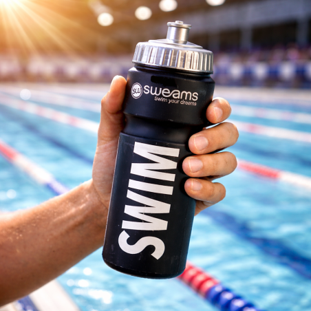 Bidon NATATION SWEAMS SWIM - Black Matt SILVER - 750ml | Les4Nages Bidon NATATION SWEAMS SWIM - Black Matt SILVER - 750ml | Les4Nages