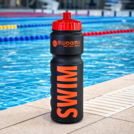 Bidon NATATION SWEAMS SWIM - Black Matt RED - 750ml | Les4Nages