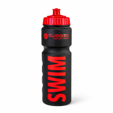 Bidon NATATION SWEAMS SWIM - Black Matt RED - 750ml | Les4Nages