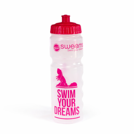 Bidon NATATION SWEAMS Swimmer Swim your dreams - CLEAR PINK - 750ml | Les4Nages