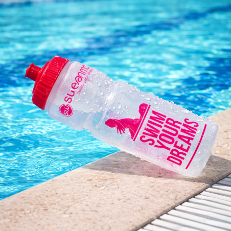 Bidon NATATION SWEAMS Swimmer Swim your dreams - CLEAR PINK - 750ml | Les4Nages