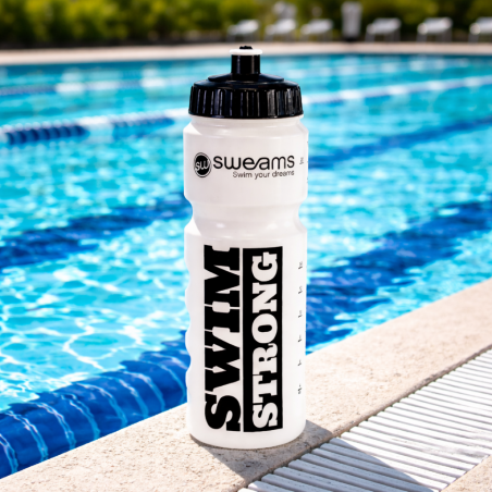Bidon NATATION SWEAMS Swim Strong - WHITE BLACK - 750ml | Les4Nages
